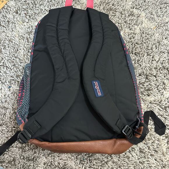 Jansport Cool Student Backpack Gray Pink Triangle Geo Print - Picture 5 of 14